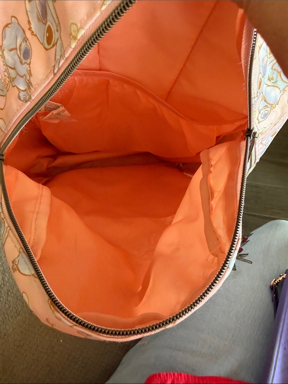 Loungefly Disney Pink Backpack with Blue Stitch Print - Picture 4 of 4